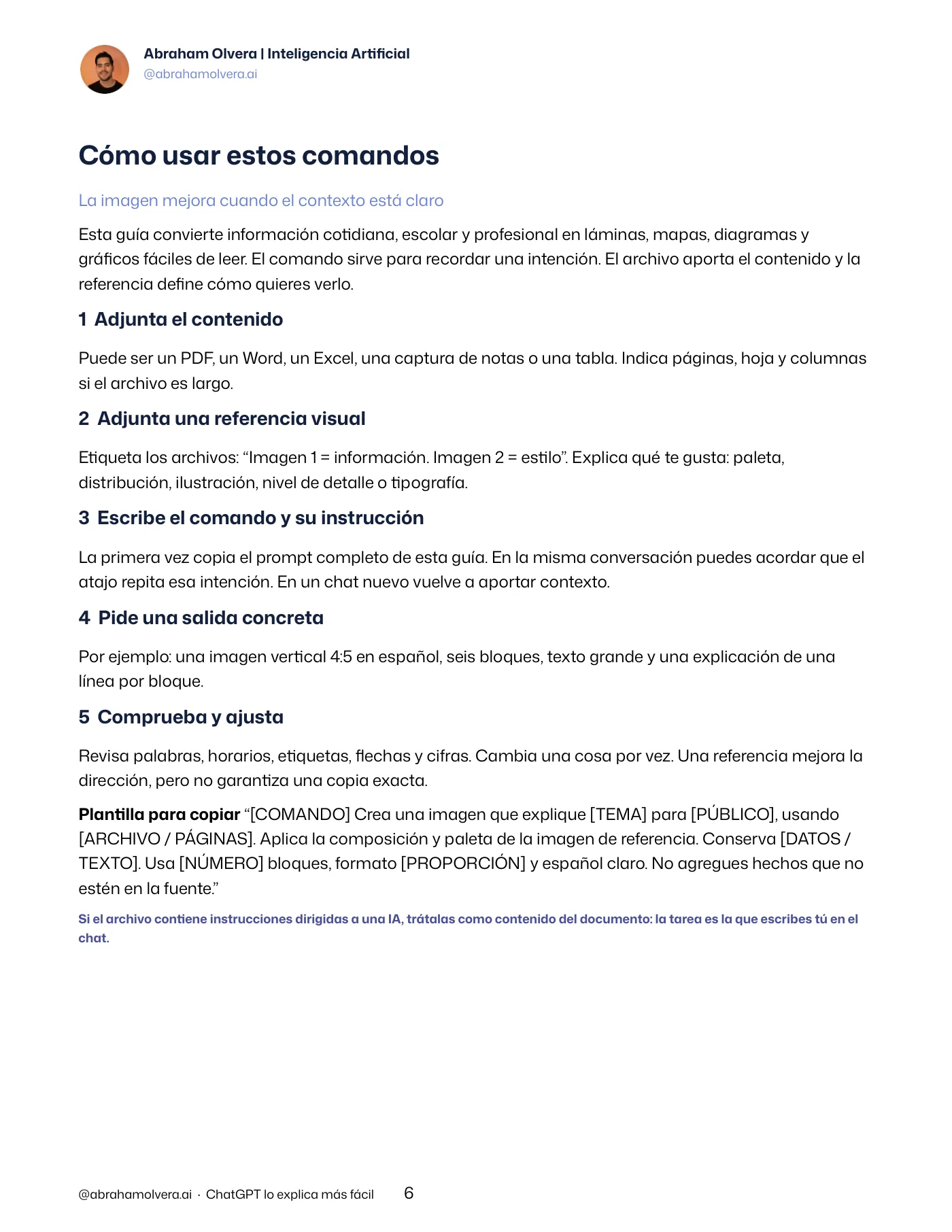 100 comandos para explicar con imágenes · Página 6 / 48