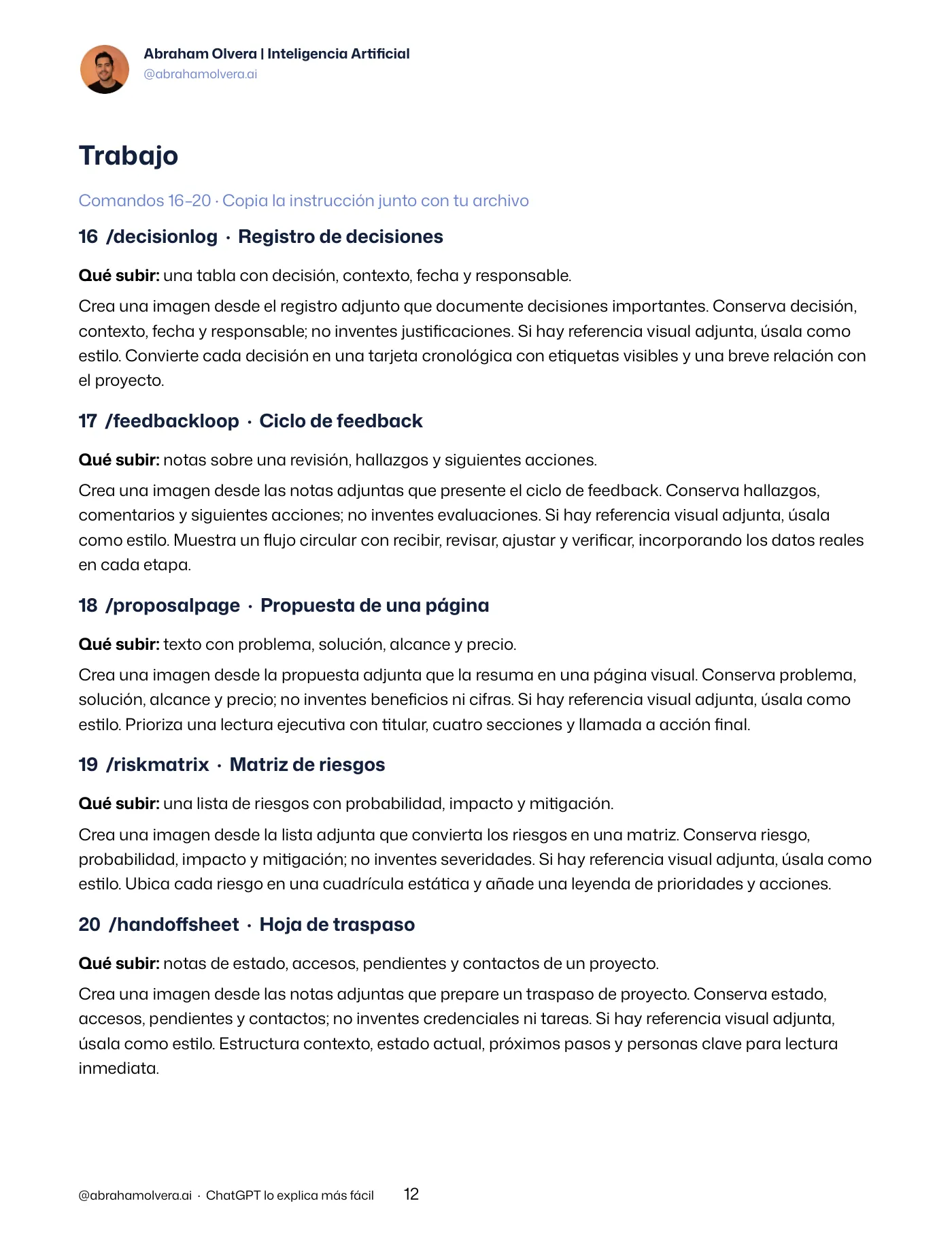 100 comandos para explicar con imágenes · Página 12 / 48