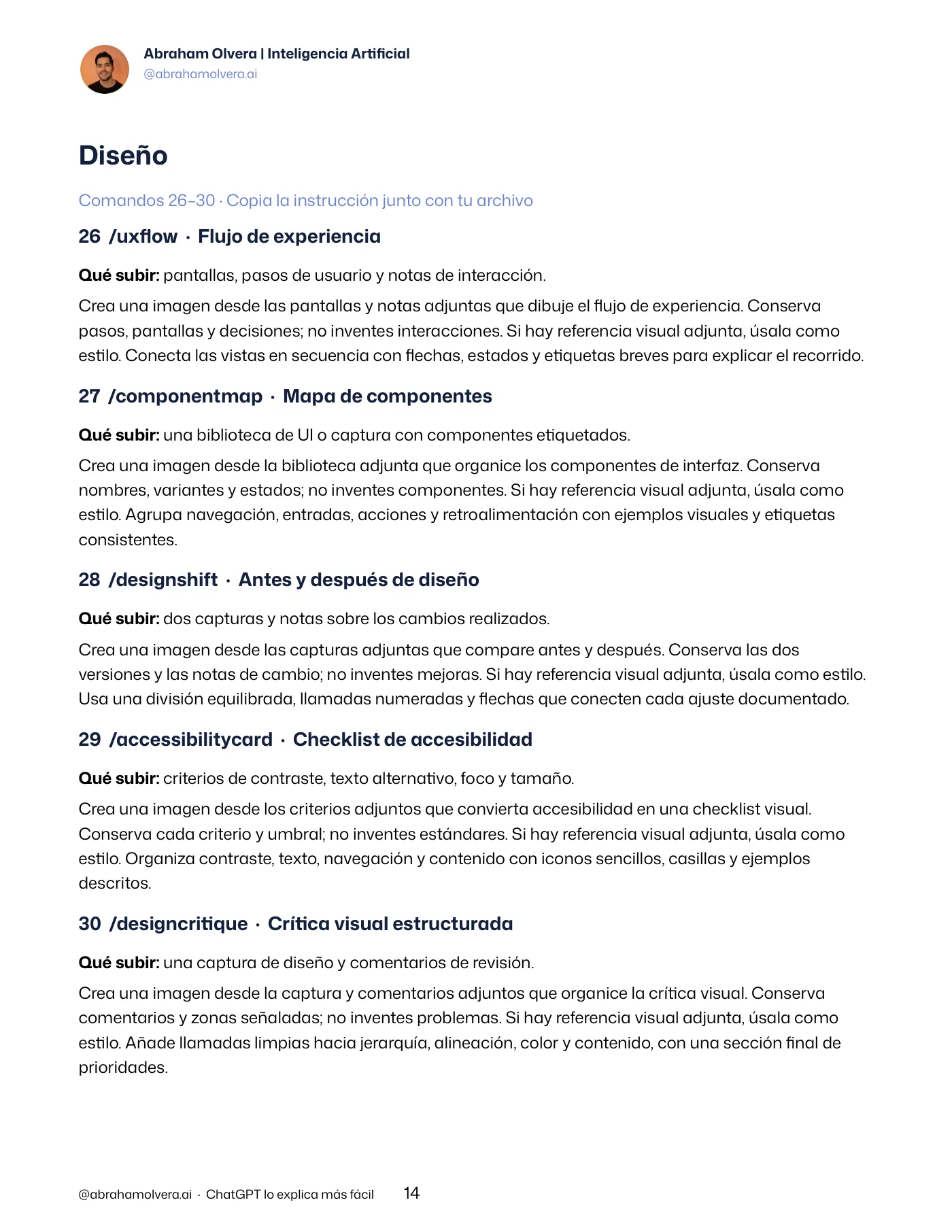 100 comandos para explicar con imágenes · Página 14 / 48