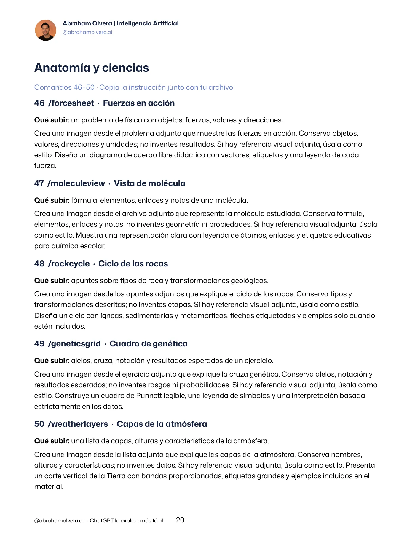 100 comandos para explicar con imágenes · Página 20 / 48