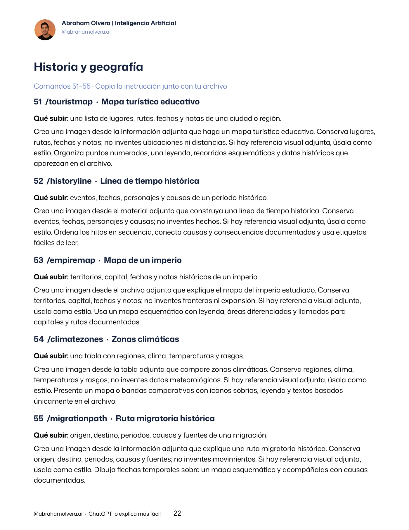 100 comandos para explicar con imágenes · Página 22 / 48
