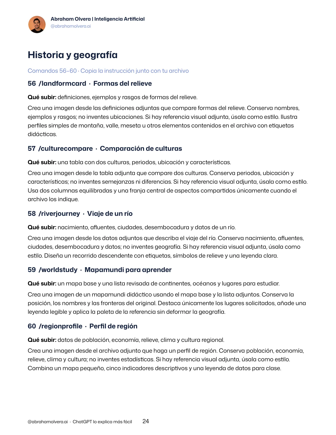 100 comandos para explicar con imágenes · Página 24 / 48