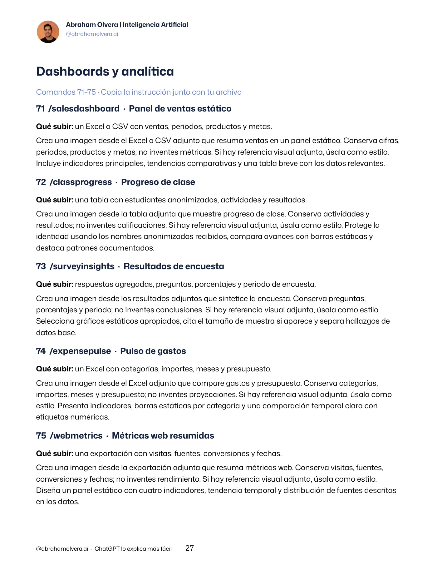100 comandos para explicar con imágenes · Página 27 / 48