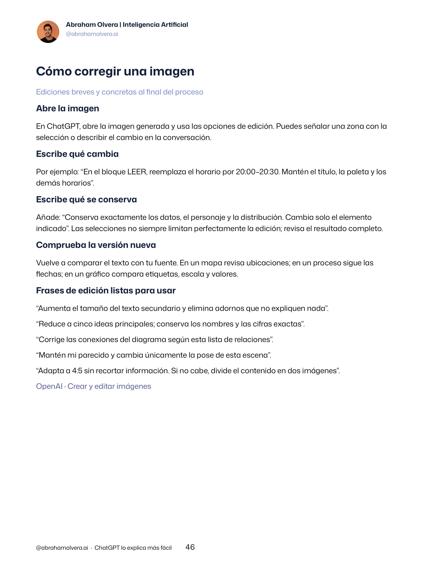 100 comandos para explicar con imágenes · Página 46 / 48