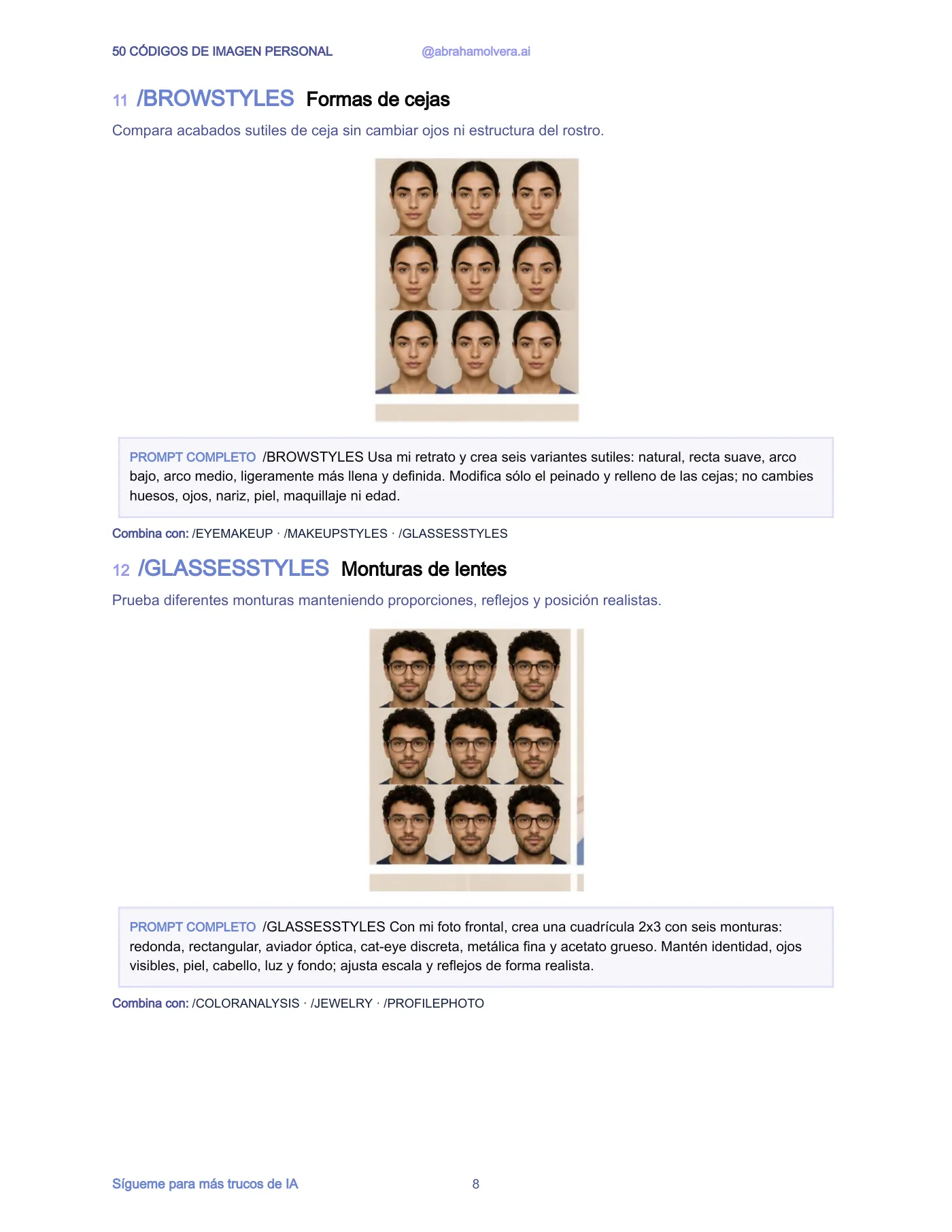 50 códigos de imagen personal para ChatGPT · Página 8 / 30