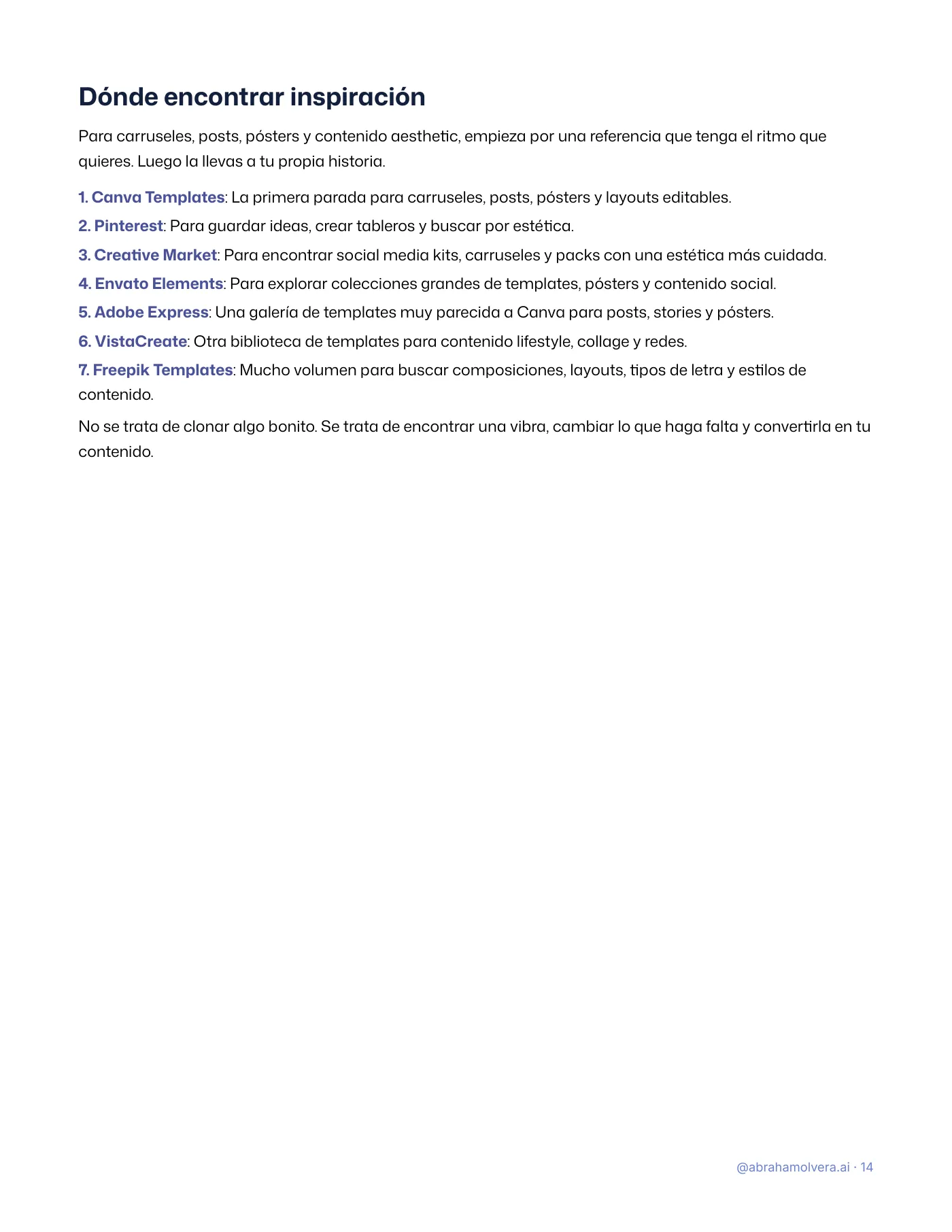 Guía: 50 comandos para adaptar referencias · Página 14 / 14