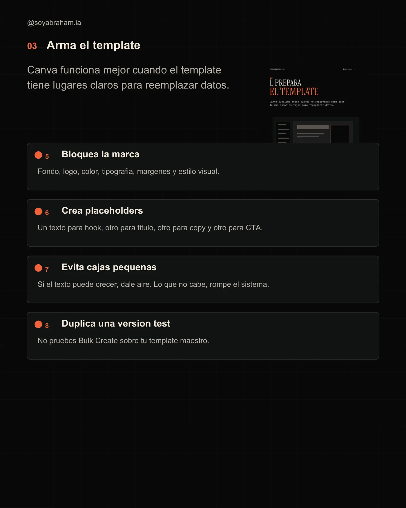 Flujo de trabajo: Canva + Claude · Página 3 / 7