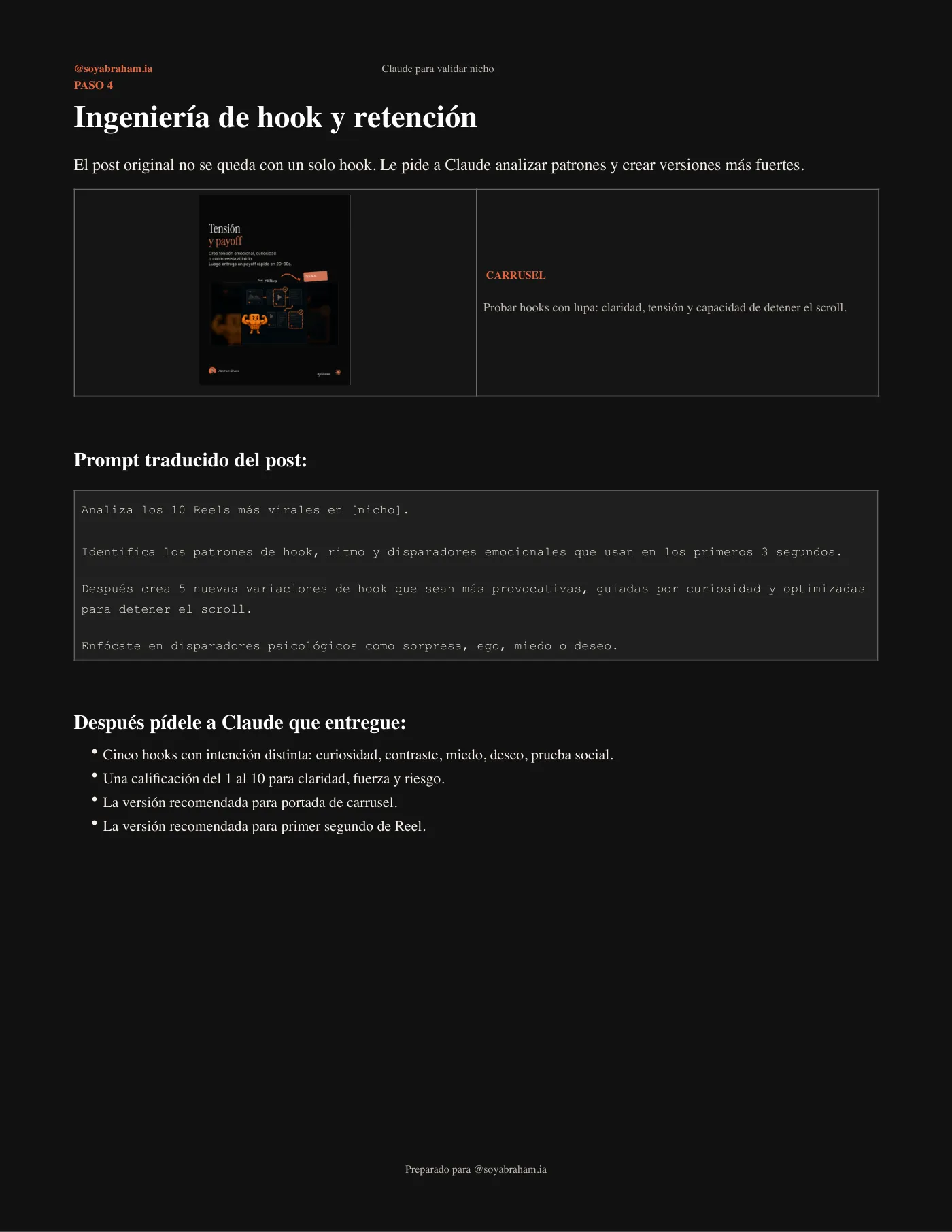 Claude para validar nicho · Página 7 / 12