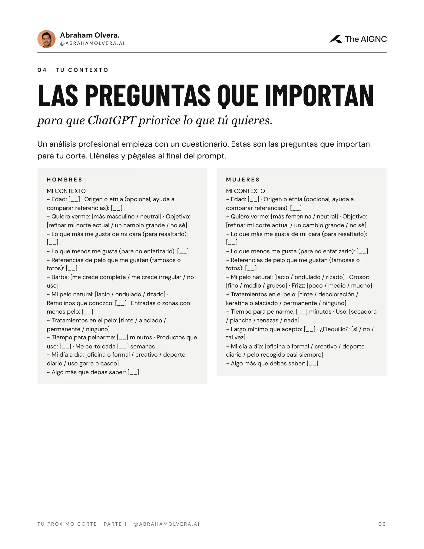 Tu próximo corte, antes de cortarte · Página 6 / 12