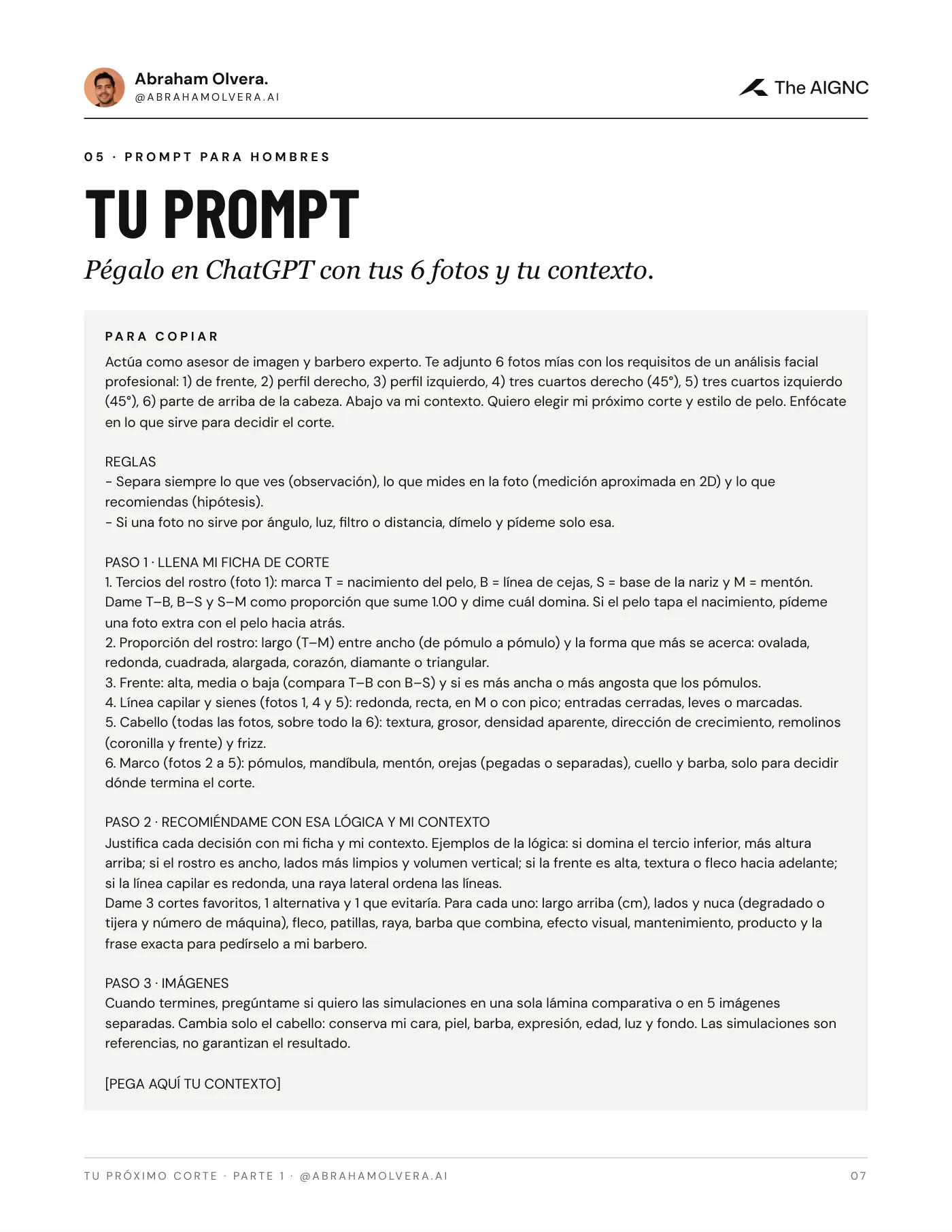 Tu próximo corte, antes de cortarte · Página 7 / 12