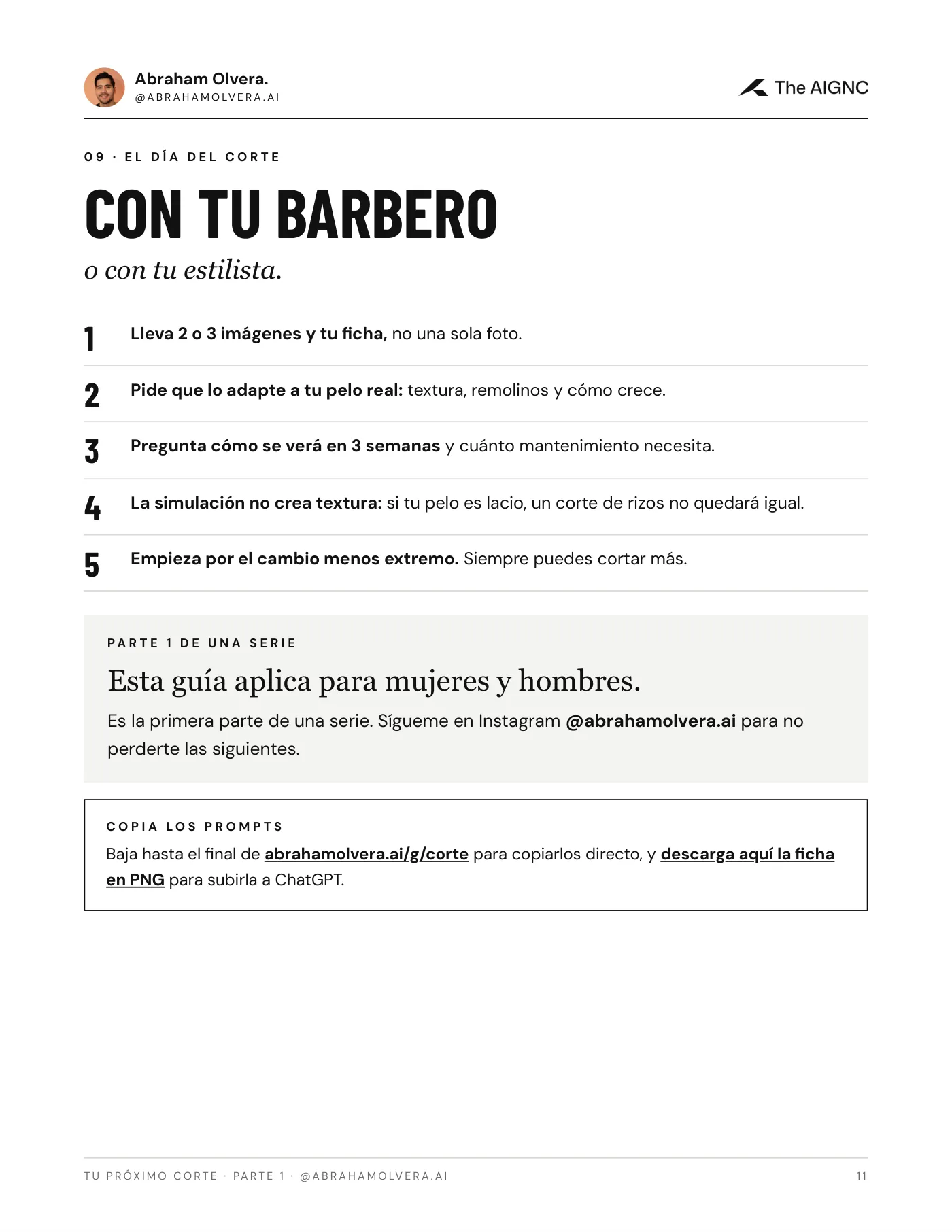 Tu próximo corte, antes de cortarte · Página 11 / 12