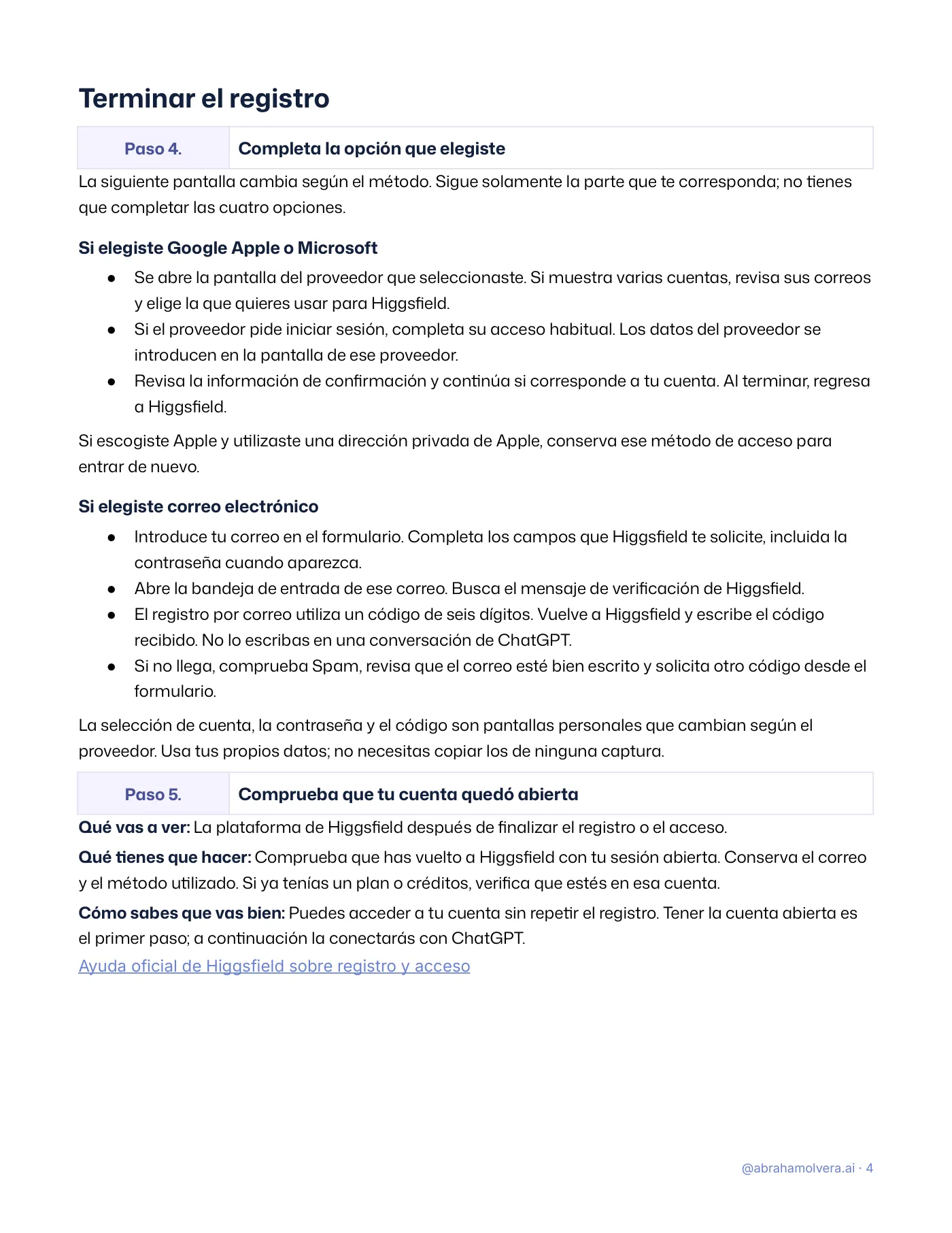 Cómo conectar Higgsfield con ChatGPT paso a paso · Página 4 / 22