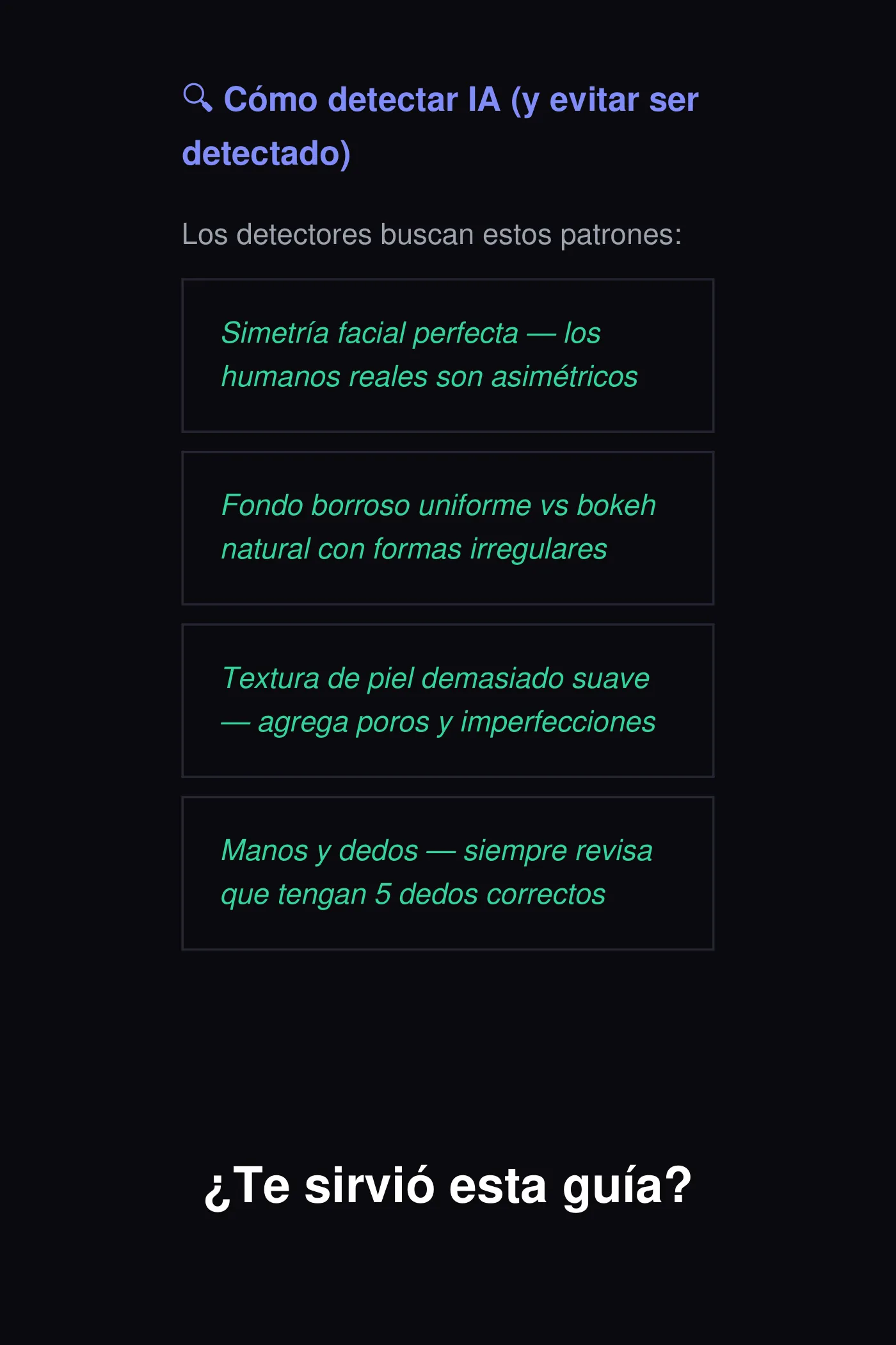 Cómo crear humanos hiperrealistas con IA · Página 8 / 9