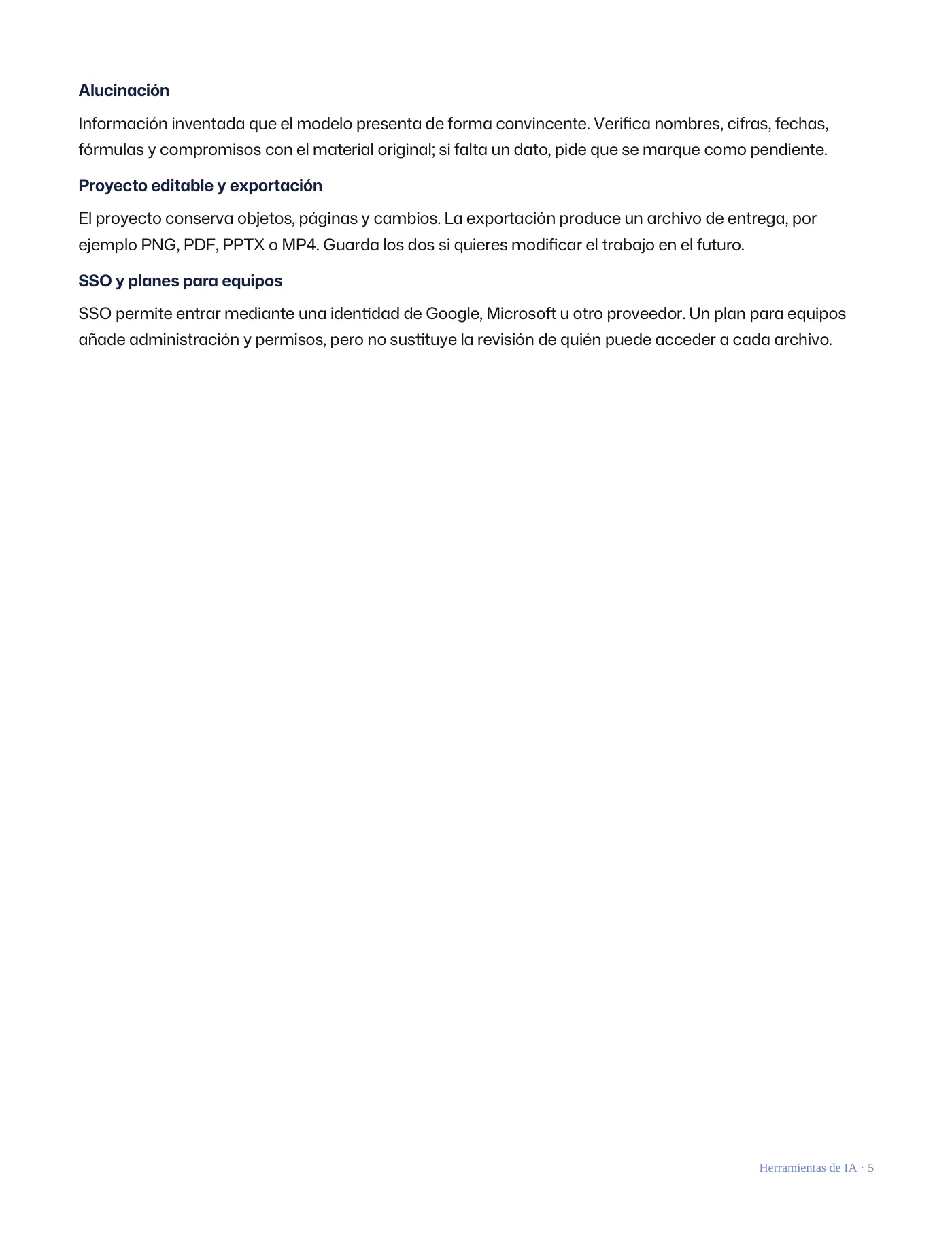 Qué IA utilizar para cada situación · Página 5 / 62