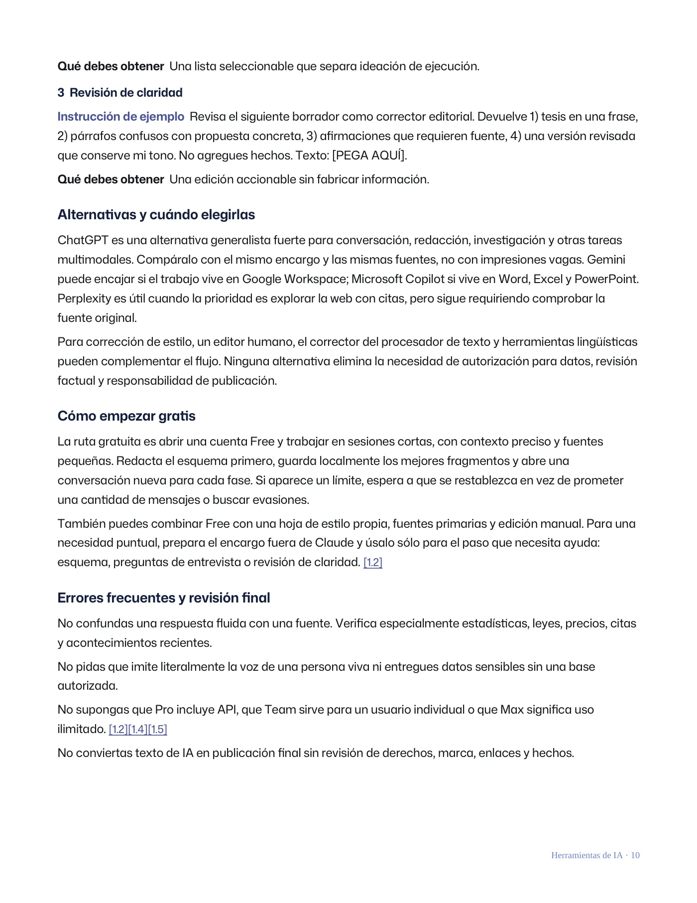 Qué IA utilizar para cada situación · Página 10 / 62