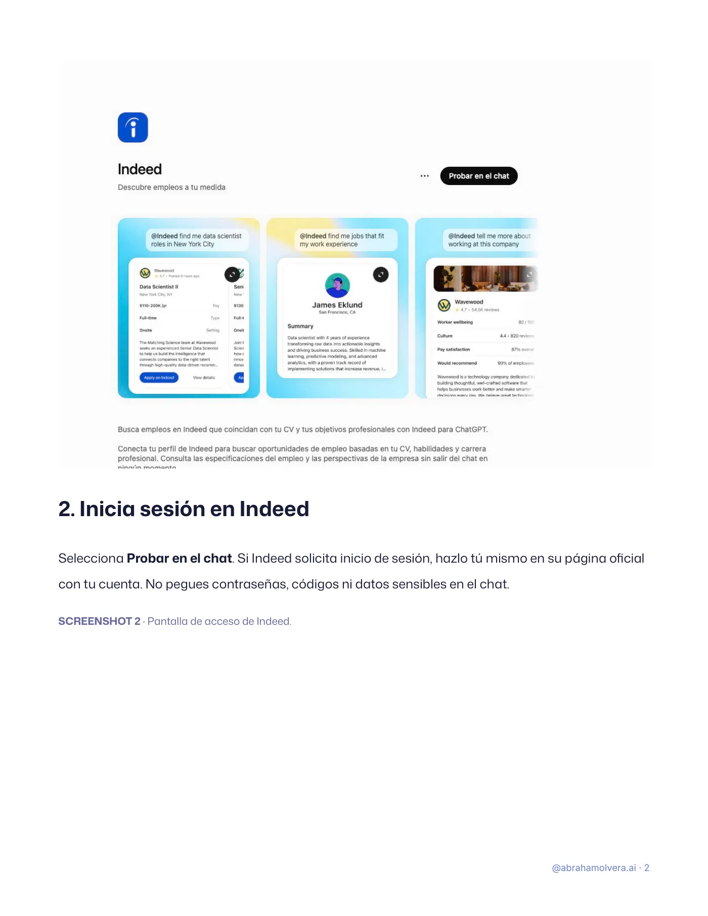 Encuentra trabajo con Indeed + ChatGPT · Página 2 / 10