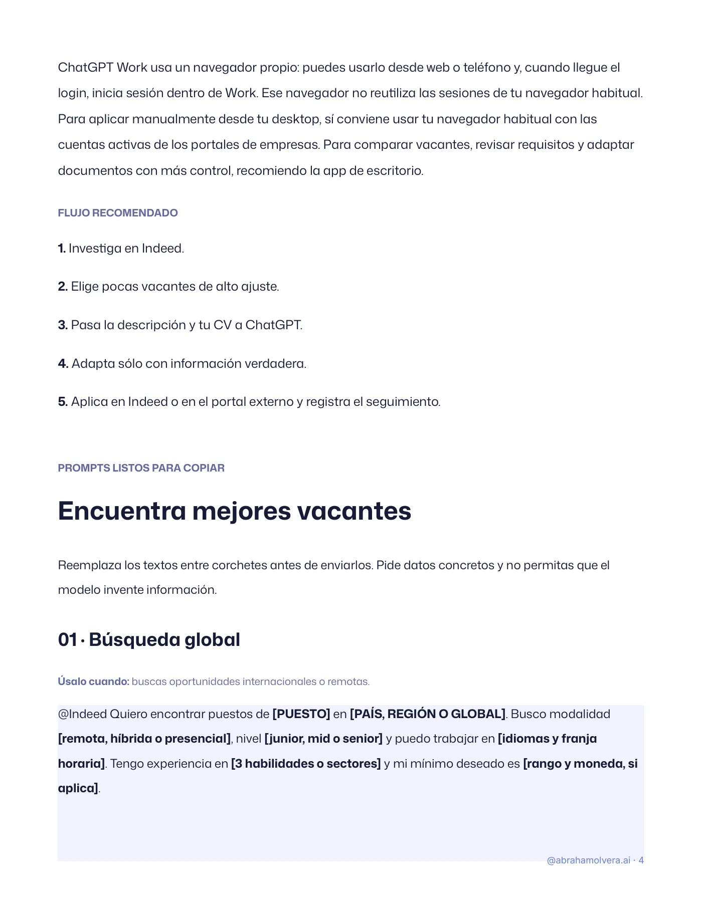 Encuentra trabajo con Indeed + ChatGPT · Página 4 / 10