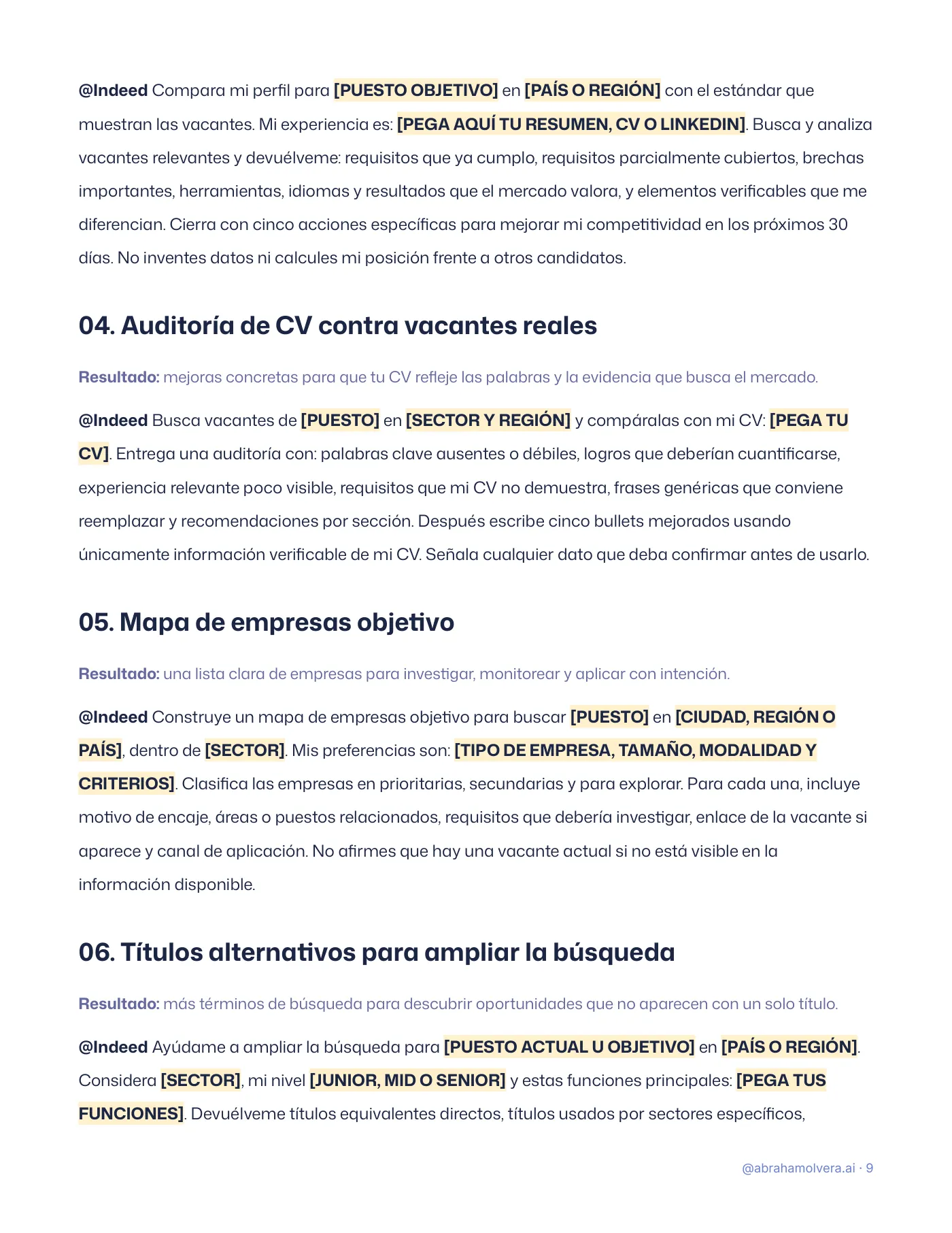 Encuentra trabajo con Indeed + ChatGPT · Página 9 / 10