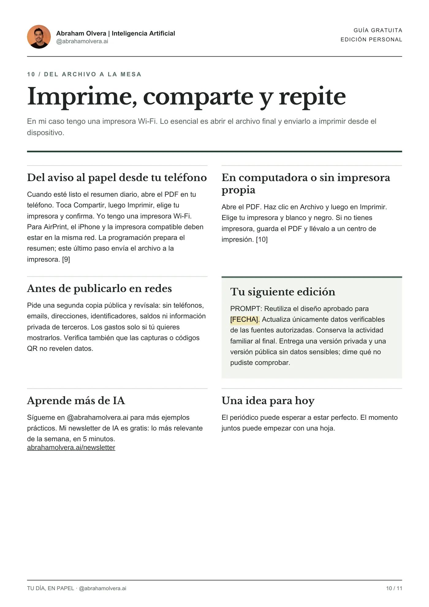 Tu día, en papel · Página 10 / 11