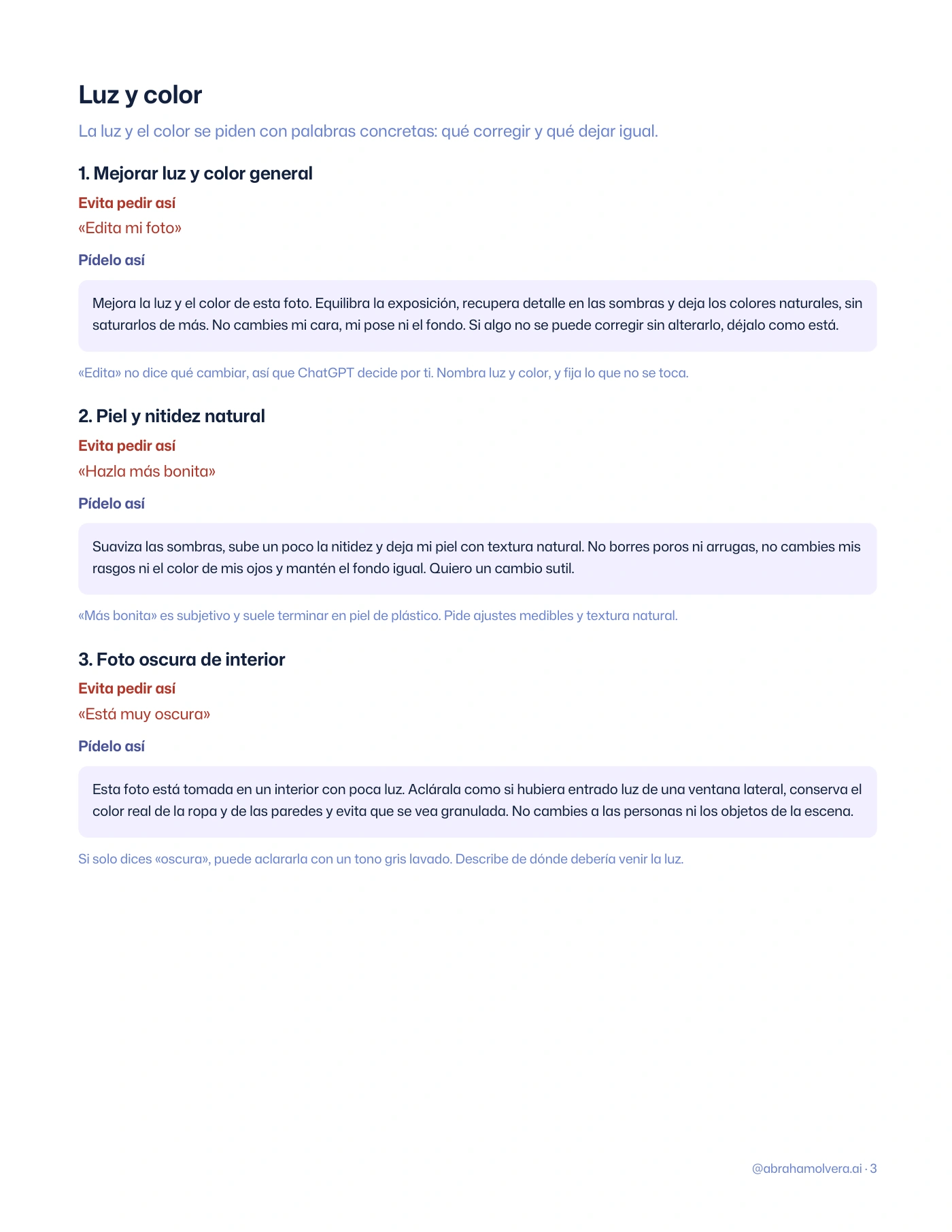 Palabras prohibidas: 60 prompts para editar tus fotos y pedirle mejor a ChatGPT · Página 3 / 22