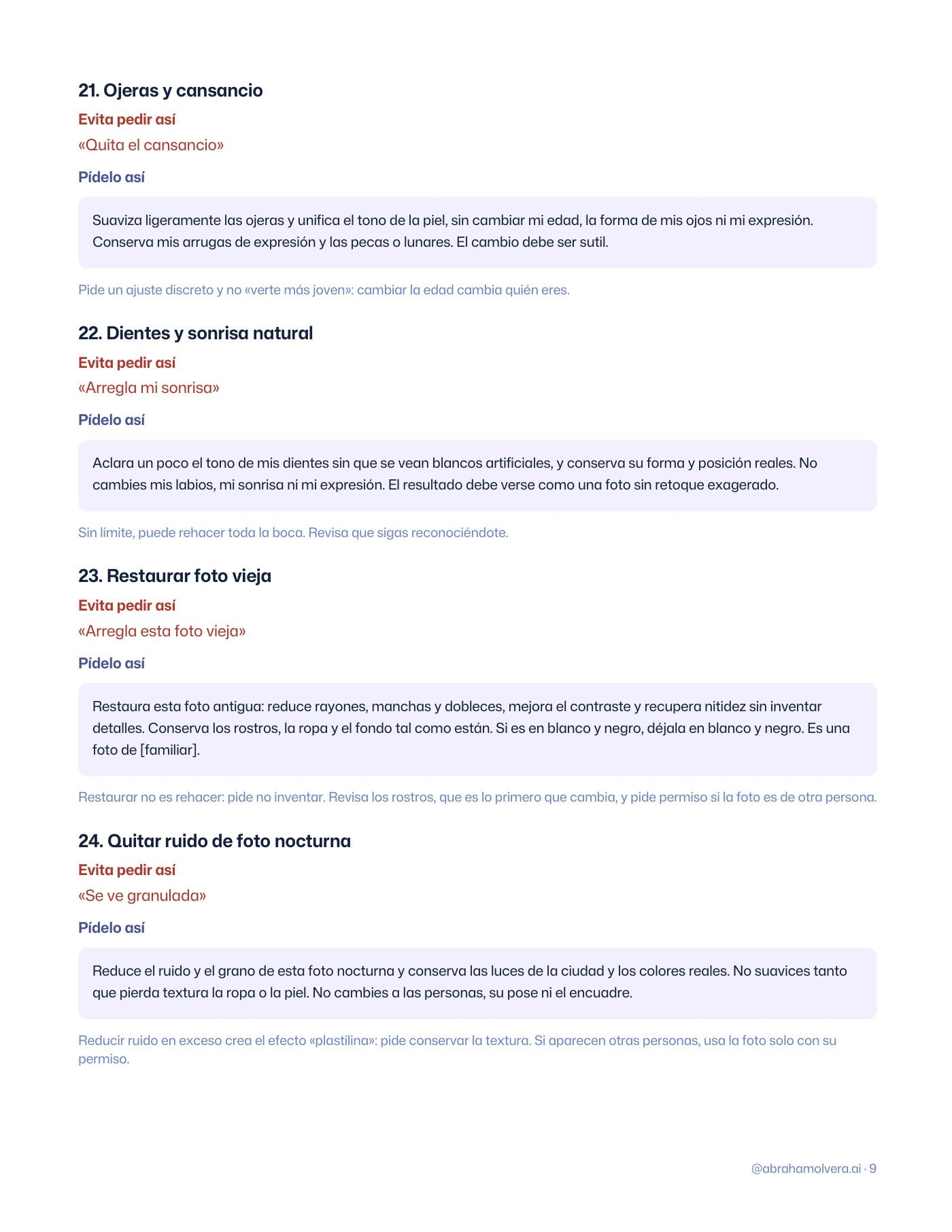 Palabras prohibidas: 60 prompts para editar tus fotos y pedirle mejor a ChatGPT · Página 9 / 22