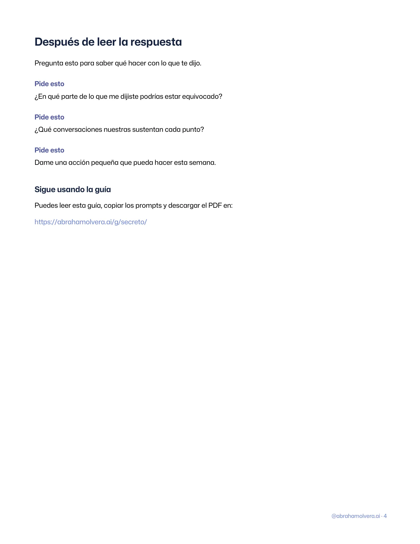 Lo que ChatGPT sabe de ti: 4 prompts · Página 4 / 4