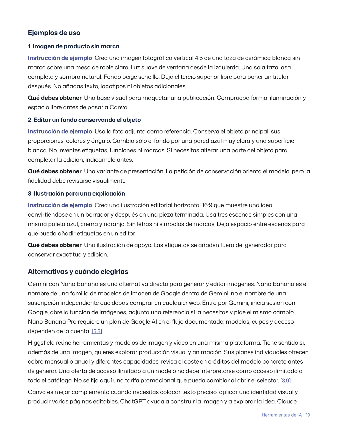 Guía práctica de herramientas de IA · Página 19 / 48