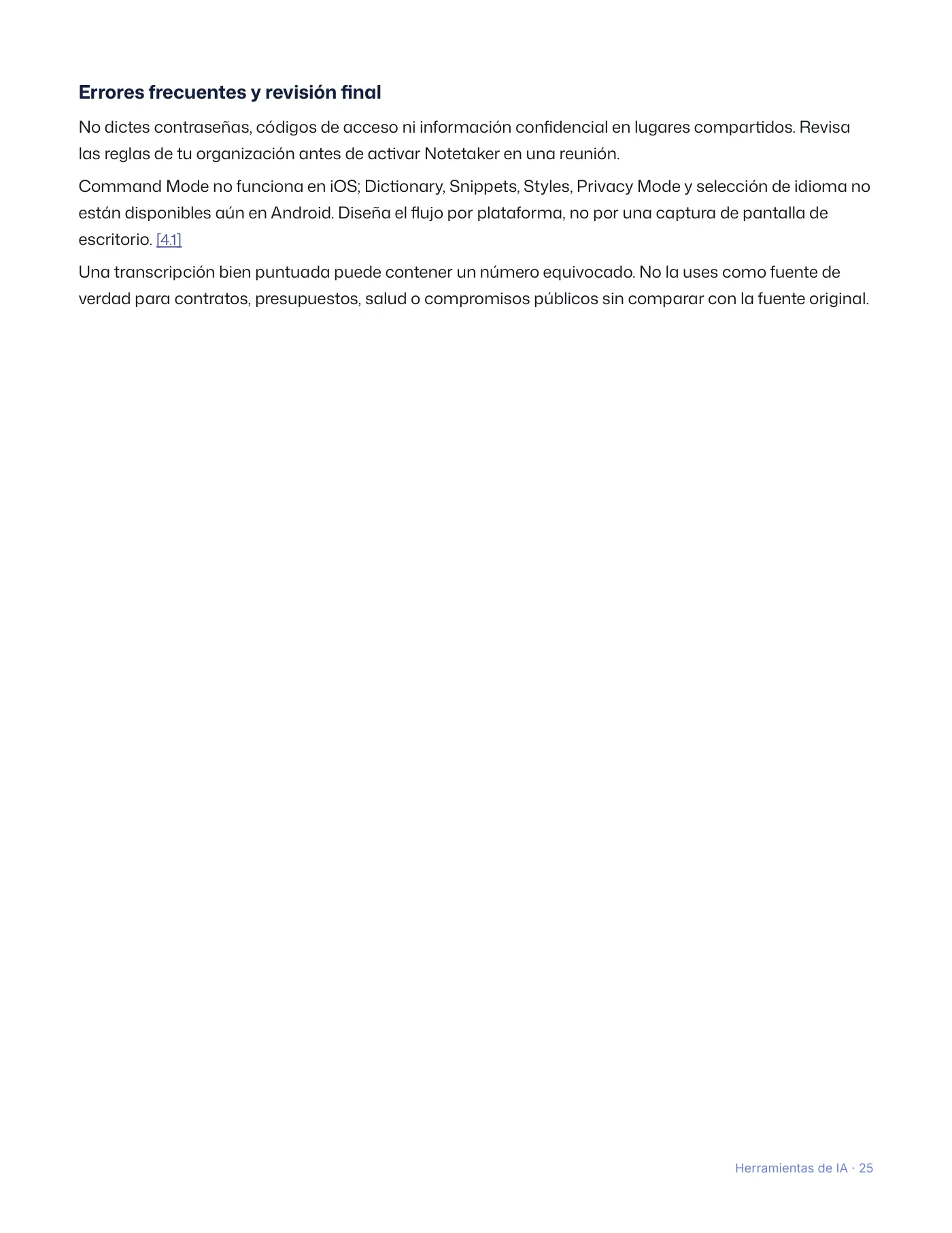 Guía práctica de herramientas de IA · Página 25 / 48