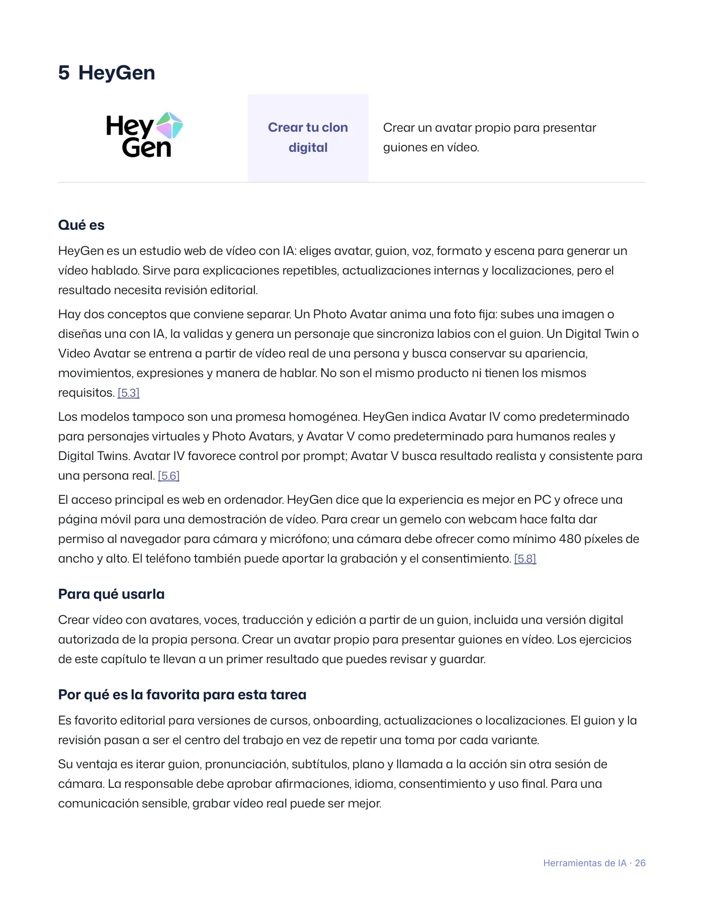 Guía práctica de herramientas de IA · Página 26 / 48