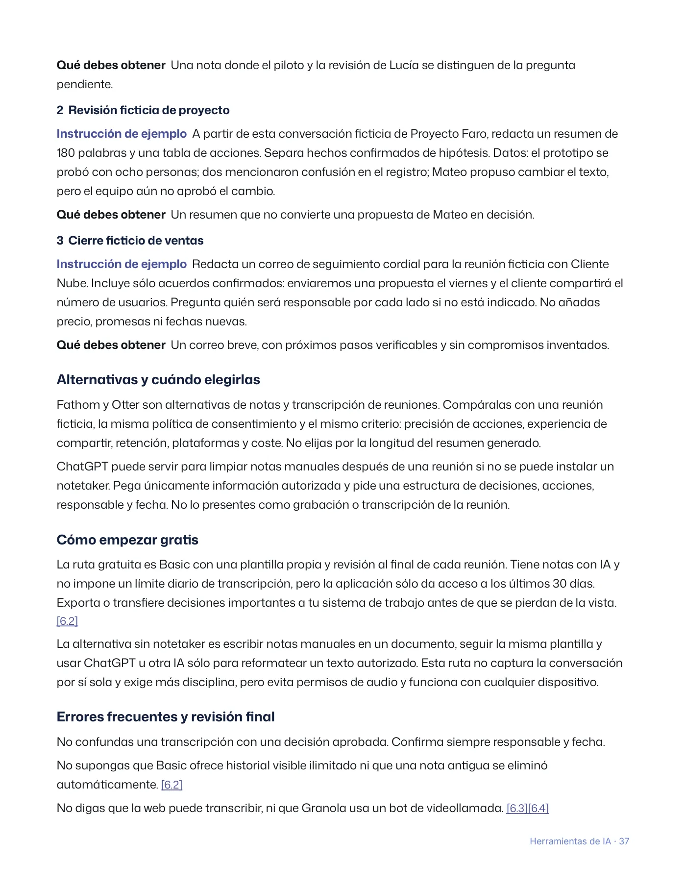 Guía práctica de herramientas de IA · Página 37 / 48